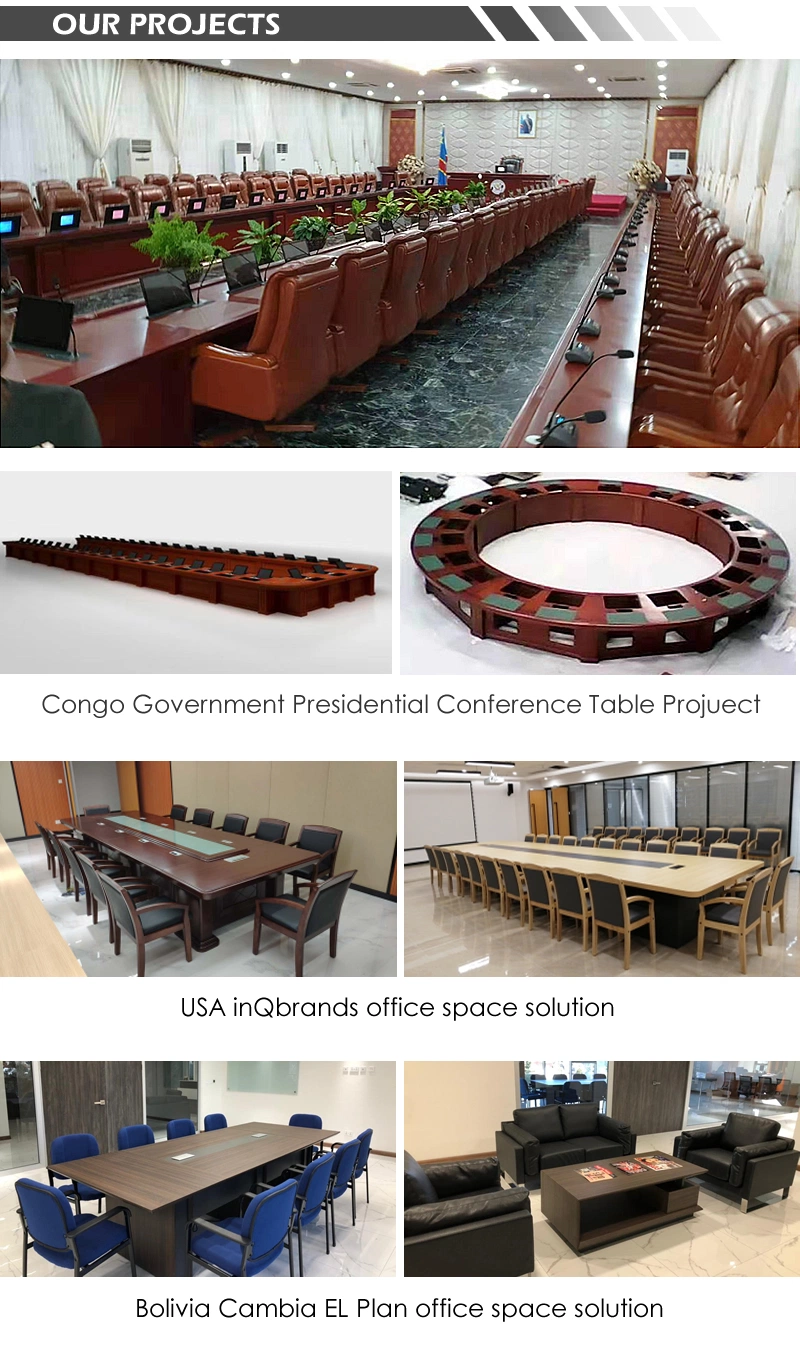 Veneer Boardroom Negotiation Office Wooden Conference Table (HY-A7538)