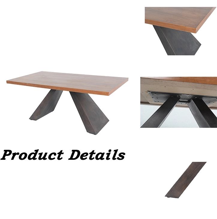 Modern Home Office Furniture MDF Wood Paper Top Dining Table for Outdoor